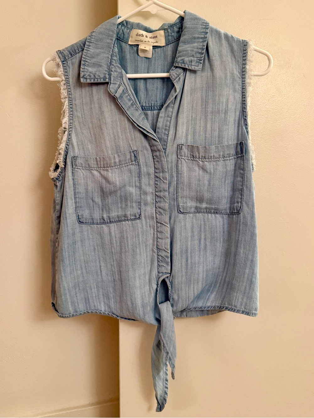 Cloth & stone chambray tank top